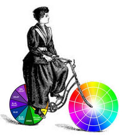 סבתא עם גלגל צבעים